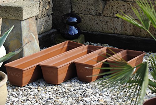 TERAPLAST Pflanzkasten,Blumenkasten,Balkonkasten,2er Set!!mit Wasserspeicher;Kunststoff,Terracotta 100cm TERAPLAST Pflanzkasten,Blumenkasten,Balkonkasten,2er Set!!mit Wasserspeicher;Kunststoff,Terracotta 100cm von TERAPLAST