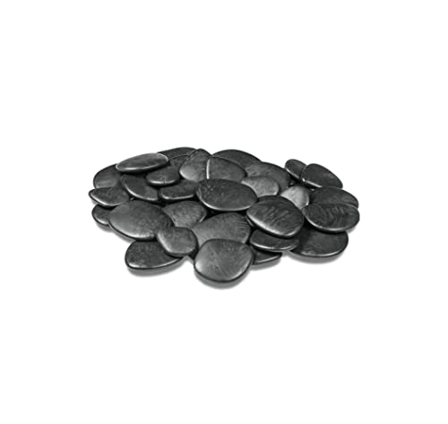 TERAPLAST Re-Pebbles Sassi aus recyceltem Kunststoff, 50 x 25 cm, Schwarz von TERAPLAST