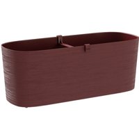 TeraPlast™ Pflanzgefäße PAROS Red Grape rotbraun rechteckig 40 cm - Kunststoff von TERAPLAST