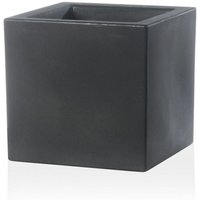 Teraplast - Eckiger anthrazit blumentopf 50x50 cm h 50 mod. Schio cubo von TERAPLAST
