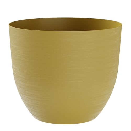 Teraplast Ochre Runder Blumentopf Over Ø38 H32 mit Wasserreservoir von TERAPLAST