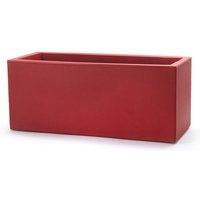 Teraplast - Design Vase Modern 'Cassa Schio' Essential Garten und Balkon Topf für Blumen und Pflanzen -60 cm / Kardinalrot von TERAPLAST
