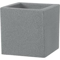 Teraplast - Pflanzgefäße schio cubo Smoke graumeliert 40 x 40 cm - Kunststoff von TERAPLAST