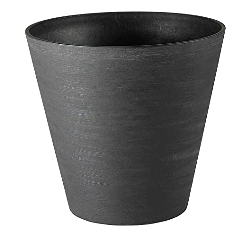 Teraplast Re-Pots Hoops - Ökologischer Topf aus recyceltem und recycelbarem Kunststoff, Design (20 cm, Schwarz) von TERAPLAST