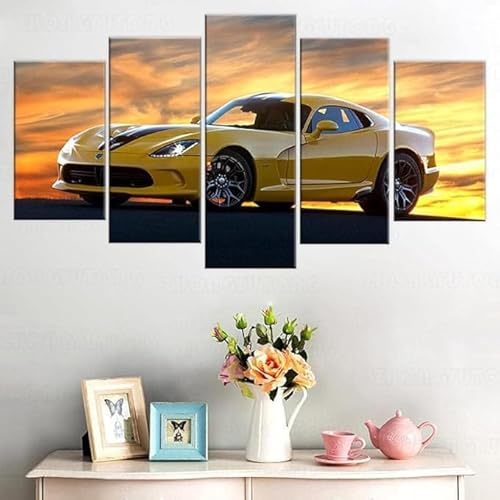 Leinwandbild 5 Teile Bilder 5 teilige Wandbilder Wandbilder Kunstdruck 150X80cm Mit Rahmen Vlies Leinwanddrucke Leinwandbilder Cadeau d'Halloween 5 teiliges wandbild von TERERGTS