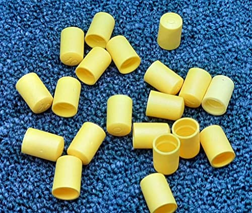 TERF® Hochwertige gelbe PVC-Schrauben Gewinde Bolzen Ende Schutzkappe Abdeckung M10 (10 mm) x 17 mm Schraubengewinde Bolzen Endschutz PVC Sicherheitskappe Abdeckung – 10 Stück von TERF