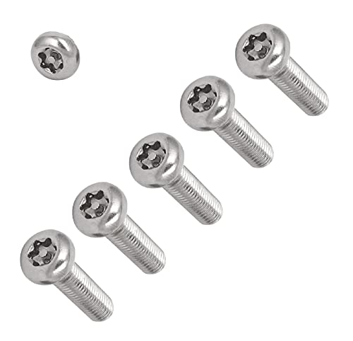 TERF® M3 x 10 mm Flachkopf-Sicherheits-Torx-Maschinenschrauben, M3 (3 mm) x 10 mm, manipulationssicher, Torx-Flachkopf-Maschinenschrauben – 25 Stück von TERF