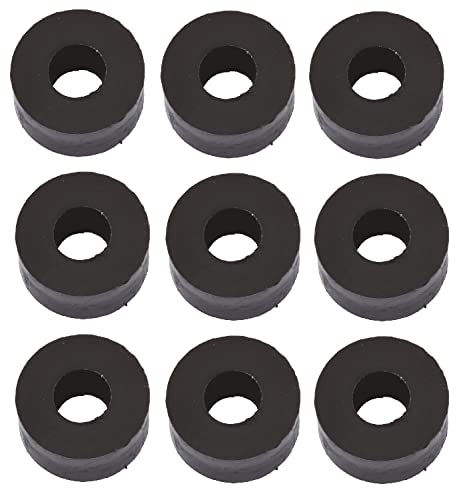 TERF® Schwarze Nylon-Abstandshalter-Unterlegscheibe M10 (10 mm) x 30 mm x 5 mm, Nylon-Abstandshalter-Unterlegscheiben. Größe: 10 mm Innendurchmesser (Loch) x 30 mm Außendurchmesser x 5 mm Dicke, 4 Stück von TERF