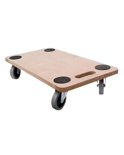 HSI Transportroller mit weichen Rollen 290 x 580 mm - Rollbrett zum Transport von schweren Gegenständen bis zu 200 kg, Möbelroller mit Anti-Rutsch-Pads von TERGATO