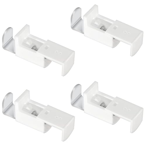4 Stück Klemmträger Plissee Halterung Verstellbereich 20 Mm, Ersatzteile Klemmfix Halterung Spannschuhe, Für Doppelrollo Weiß von TERJBG