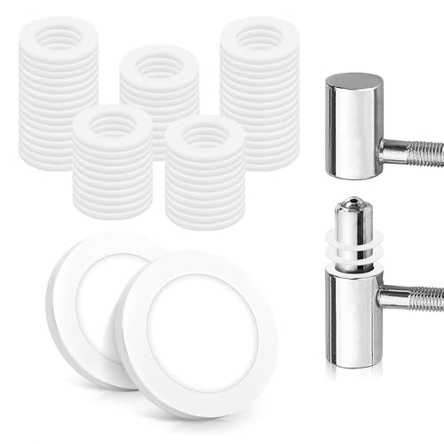 60 Stück Fitschenringe Kunststoff Zimmertüren, 10,2 x 15,0 x 2 mm Unterlegscheiben Tür, Türscharnier Unterlegscheibe, Fitschenringe Zimmertüren für 6 x 1 mm & 6 x 2 mm von TERJBG