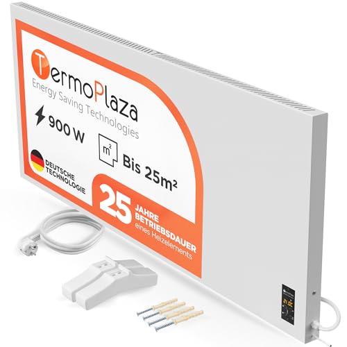 Elektro Infrarotheizung mit Thermostat und Konvektor Heizung TermoPlaza 900 W bis 25 m2 - Infrarot Wandheizung und Infrarotheizung Standgerät - Elektroheizung Energiesparend Infrarot Heizstrahler von TERMOPLAZA