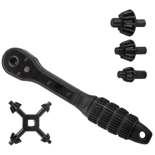 2-in-1-Bohrfutter, Ratschenschlüssel und 4-in-1-Bohrfutter-Set, 3 Größen: 10 mm, 13 mm, 16 mm, für elektrische Bohrmaschinen, Bohrfutter, Ratschen von TERNCOEW