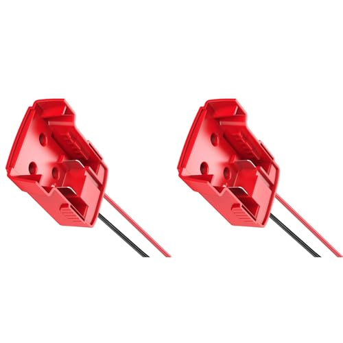 2 x Hochleistungs-Power-Rad-Adapter, 18 V Lithium-Batterien, Konverter, 12 Gauge, Kabelsicherungen für 18 V Batterie-Konverter, Batterieadapter von TERNCOEW