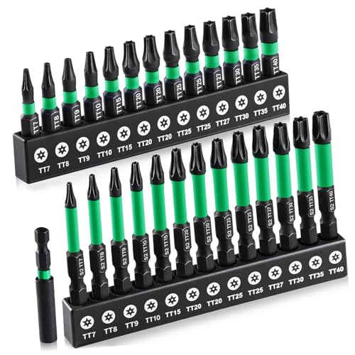 27-teilige Elektrowerkzeug-Bits, Schraubendreher-Bits für Bohrer, manipulationssicheres Design, tragbarer Aufbewahrungskoffer, Werkzeug von TERNCOEW