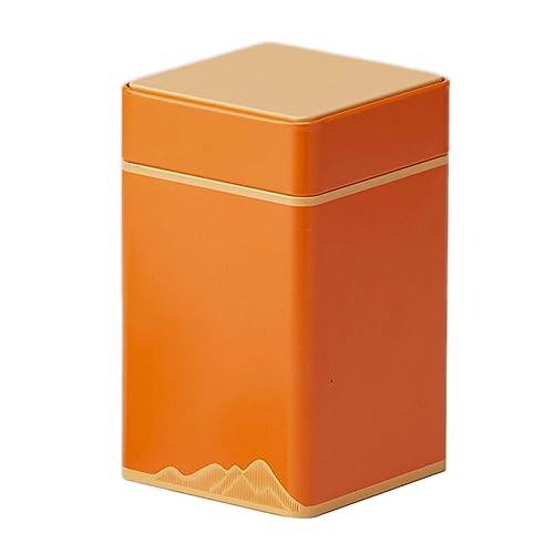 Einfache einfarbige quadratische Tee-Aufbewahrungsbox, Eisendose, schwarzer Tee, Grüntee, Metalldichtung, Tee-Eisen-Box, Weißblech-Flasche von TERNCOEW