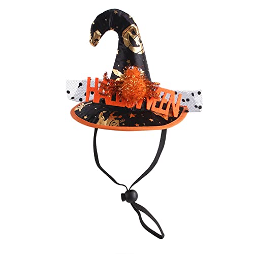 Halloween-Kostüm, Hexenhut, Halloween-Hut, lustiger Hut, Kürbis-Hut, lustiger Hut für Haustier-Foto, Hund, lustiger Hut von TERNCOEW