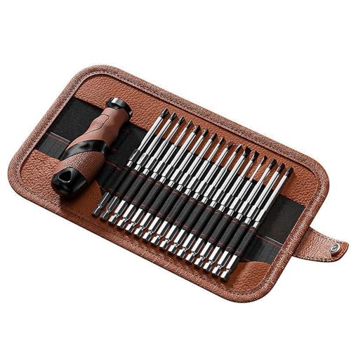 Mehrfach-Bit-Schraubendreher-Kits aus Hartstahl, rutschfeste Sechskant-Bits, ergonomischer Griff und tragbares Gehäuse für Techniker, Mehrfach-Bit-Schraubendreher-Set für verschiedene Schrauben von TERNCOEW