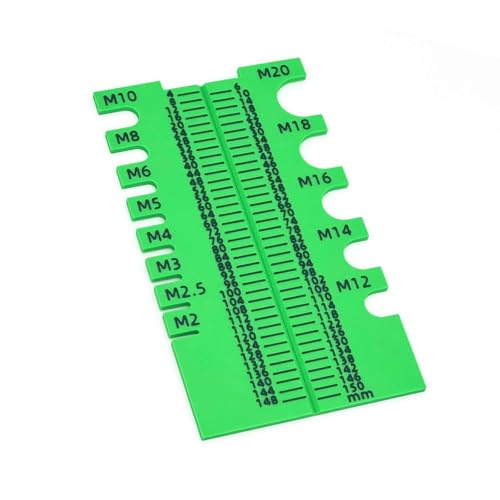 Multifunktionales Schraubenmessgerät für Industriemechaniker-Projekte, 150 mm Länge, mit kompaktem, tragbarem Design, Werkstattschraubenmaß Multifunktionales Schraubenmessgerät für Industriemechaniker-Projekte, 150 mm Länge, mit kompaktem, tragbarem Design, Werkstattschraubenmaß von TERNCOEW