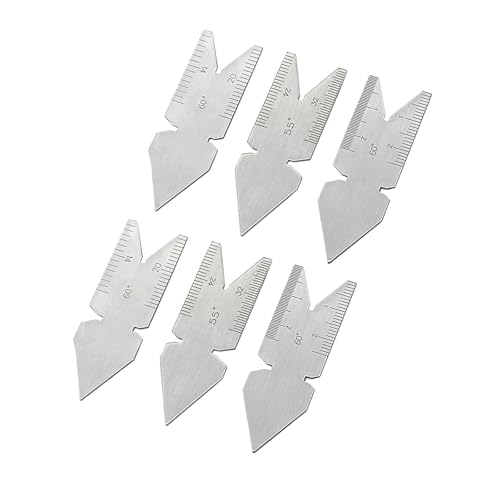 Professionelles Gewinde-Mittellehre-Set, Stahlkonstruktion, 60°/55°-Winkel, verbessert die Montagegenauigkeit, Effizienz für die Bearbeitung von Gravuren, Gewindesteigungen, Messgerät von TERNCOEW