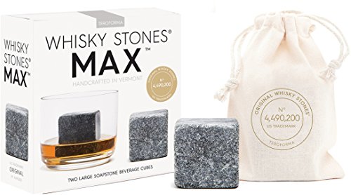 Teroforma Set of 2 Grey 1.5 Whisky Stones MAX Soapstone Beverage Cubes by Teroforma Teroforma Set of 2 Grey 1.5 Whisky Stones MAX Soapstone Beverage Cubes by Teroforma von TEROFORMA