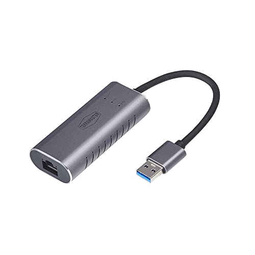TERRAMASTER USB A to 2.5G Ethernet Adapter (TMUAE2500), USB 3.0 Gigabit LAN Dongle, Wired LAN Network Connection for NAS, Mac OS, Linux, Windows, Ideal für TERRAMASTER NAS von TERRAMASTER