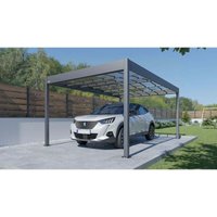 Carport Libeccio aus Metall in Grau Unterstand Überdachung - Grau - Terrando von TERRANDO