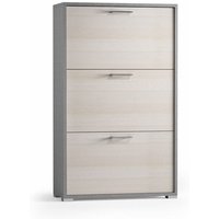 Terraneo - Schuhregal mit doppelter Tiefe und drei Türen für bis zu 18 Paar Stoff-/Lärchenschuhe Terraneo - Schuhregal mit doppelter Tiefe und drei Türen für bis zu 18 Paar Stoff-/Lärchenschuhe von TERRANEO