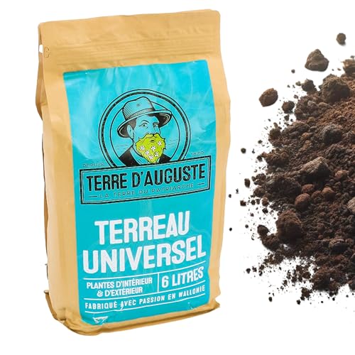 TERRE D'AUGUSTE - universal pflanzenerde 6L mit wiederverschließbarem reißverschluss - blumenerde für alle Arten von Innen- und Außenpflanzen - Erde fur palmen, bonsai, kakteen, gras TERRE D'AUGUSTE - universal pflanzenerde 6L mit wiederverschließbarem reißverschluss - blumenerde für alle Arten von Innen- und Außenpflanzen - Erde fur palmen, bonsai, kakteen, gras von TERRE D'AUGUSTE LA TERRE DU PATRIARCHE DEPUIS 1920