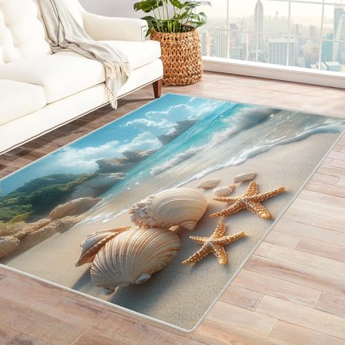 TERUEA Generisch Teppich Wohnzimmer Himmel im Hintergrund mit goldenen und silbernen Punkten Teppich Rutschfester Weich Carpet Fußmatte für Jugendzimmer Esszimmer Schlafzimmer(Transparent)-90x150cm von TERUEA