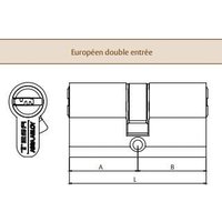 Tesa Assa Abloy - tesa TX80 Zylinder 40x40mm vd vernickelt - 5 Anti-Picking-Schlüssel - TX854040N von TESA ASSA ABLOY