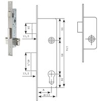 Tesa 2215/28/ai Schloss ohne Haken von TESA ASSA ABLOY