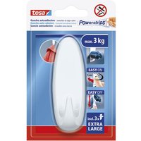 Tesa Assa Abloy - tesa Powerstrips Ovale Klebehaken xl - Extra starke Aufhänger - Wiederverwendbare Halterung für Bad oder Küche - Montage ohne von TESA ASSA ABLOY
