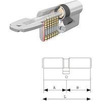 Tesa Assa Abloy - Tesa Security T60 --Zylinder de flacher Wendeschlüssel, Messing, 30x30 mm von TESA ASSA ABLOY