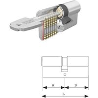 Tesa Sicherheitszylinder T60/30x30 vernickelt kurze Zunge von TESA ASSA ABLOY