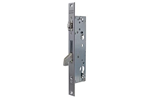 Tesa Assa Abloy 2246BE253AI Einbündiges Schloss mit schmalem Kipphebel, verstärkter Haken für Metallprofile aus Edelstahl, Eingang 25 mm, 2246BE von tesa