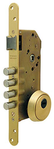 tesa R200 – Schloss mit Bolzen 50 Rund T60 60 mm Messing, poliert von Tesa Assa Abloy