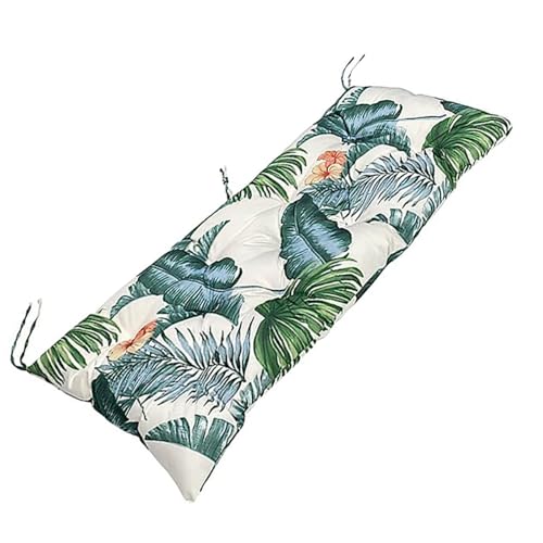 Bedrucktes Bankkissen für den Außenbereich, wasserdicht, Schaukelkissen, Terrassenmöbel, rutschfest, getuftet, Ersatz-Sitzkissen für Garten, Terrasse, Möbel, Liege, Bank, Weiß Grün, 101,6 x 50,8 cm Bedrucktes Bankkissen für den Außenbereich, wasserdicht, Schaukelkissen, Terrassenmöbel, rutschfest, getuftet, Ersatz-Sitzkissen für Garten, Terrasse, Möbel, Liege, Bank, Weiß Grün, 101,6 x 50,8 cm von TESICA