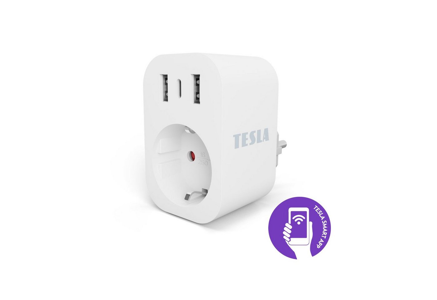 TESLA WLAN-Steckdose TESLA Smart Plug SP300 3-fach USB - intelligente Steckdose von TESLA