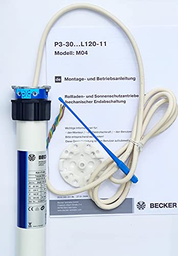 Becker Rollladenantrieb - mit mechanischer Endabschaltung - Made in Germany - R20-17-M04 20 Nm von TESO