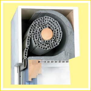 DiHa Rollladenkasten-Isolierung, Rollladenkasten Dämmung ROKA-ASS® 2-tlg. rund, Stärke 10 mm (Verschlußdeckel 175 mm) von TESO