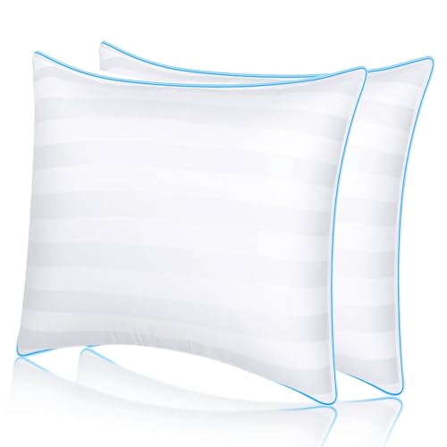 TESQ Kopfkissen, 65 x 65 cm, 2 Stück, für Schlafer, ultraweicher und atmungsaktiver Komfort, maschinenwaschbar, verbessert den Schlaf, ideal für Seitenschläfer, Rücken- und Bauchschläfer TESQ Kopfkissen, 65 x 65 cm, 2 Stück, für Schlafer, ultraweicher und atmungsaktiver Komfort, maschinenwaschbar, verbessert den Schlaf, ideal für Seitenschläfer, Rücken- und Bauchschläfer von TESQ