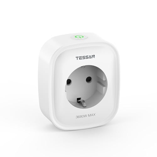 TESSAN WLAN Smart Steckdose mit Strommessung, Smart Life Steckdose WiFi, 3680 W Plug Steckdosen Alexa Zubehör, Sprachsteuerung, Schalter Strommessung Kompatibel mit Google Home Alexa TESSAN WLAN Smart Steckdose mit Strommessung, Smart Life Steckdose WiFi, 3680 W Plug Steckdosen Alexa Zubehör, Sprachsteuerung, Schalter Strommessung Kompatibel mit Google Home Alexa von TESSAN