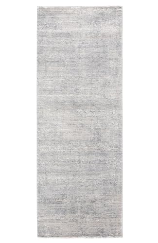 Kurzflor Teppich Laufer Wohnzimmer Silber 80 x 200 cm, Moderner Kurzflor Teppich, Super Soft Kurzflor Teppich Laufer Wohnzimmer Silber 80 x 200 cm, Moderner Kurzflor Teppich, Super Soft von TESSO LIVING