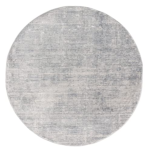 TESSO LIVING Kurzflor Teppich Wohnzimmer Silber Rund 155 cm, Moderner Kurzflor Teppich, Super Soft TESSO LIVING Kurzflor Teppich Wohnzimmer Silber Rund 155 cm, Moderner Kurzflor Teppich, Super Soft von TESSO LIVING