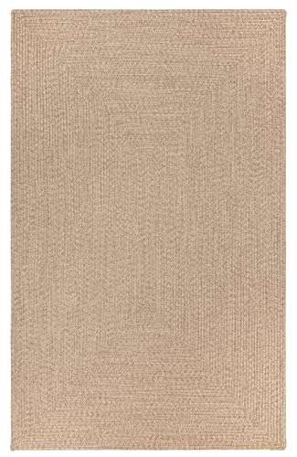 TESSO LIVING Outdoor & Indoor Teppich - Umkehrbar - Flachgewebe Sisaloptik - Wetterfest - Wohnzimmer Balkon Küche - Handgearbeitet - Modernes Boho Jute Stil - Beige - 80cm x 200cm von TESSO LIVING