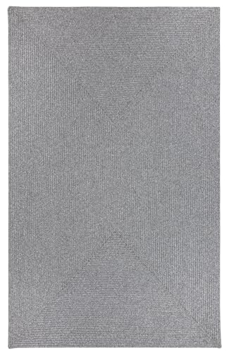 TESSO LIVING Outdoor & Indoor Teppich - Umkehrbar - Flachgewebe Sisaloptik - Wetterfest - Wohnzimmer Balkon Küche - Handgearbeitet - Modernes Boho Jute Stil - Silber - 200cm x 300cm von TESSO LIVING