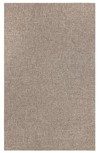 TESSO LIVING In- & Outdoor Kurzflor Teppich, rutschfest - Uni Beige - 160cm x 220cm - Balkon Terrasse Küchenteppich, UV- und Witterungsbeständig, Moderner Teppich von TESSO LIVING