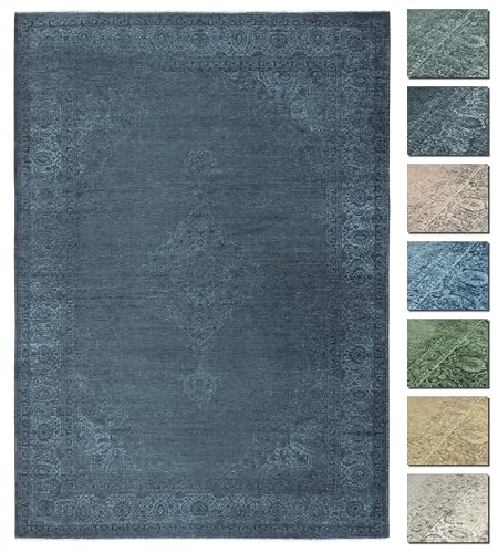 Kelim Vintage Teppich Wohnzimmer Blau 195 X 280 cm - Moderner Kurzflor Teppich - Super Soft Kelim Vintage Teppich Wohnzimmer Blau 195 X 280 cm - Moderner Kurzflor Teppich - Super Soft von TESSO LIVING