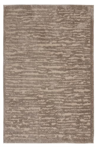 Tesso Living Weicher Hochflor Teppich im Vintage-Look – 160 x 220 cm – Beige Shaggy-Design mit 3D-Linienmuster – Boho & Scandi Stil – ideal für Wohnzimmer & Schlafzimmer von TESSO LIVING
